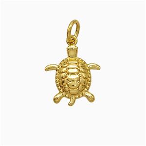 Copper Tortoise Pendant Gold Plated, approx 12-13mm [FD19744]