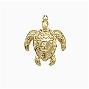 Copper Tortoise Pendant Gold Plated, approx 13-14mm [FD19748]