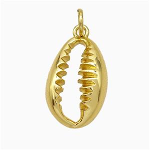 Copper Scallop Shell Pendant Gold Plated, approx 11-18mm [FD19756]