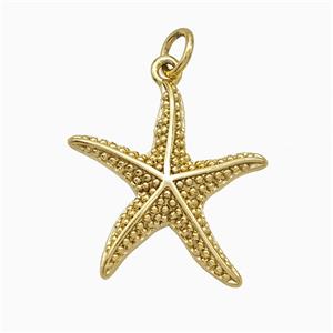 Copper Starfish Pendant Gold Plated, approx 20mm [FD19757]