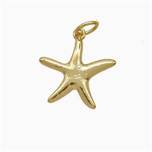 Copper Starfish Pendant Gold Plated, approx 15mm [FD19773]