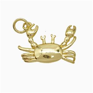 Copper Crab Pendant Gold Plated, approx 13-18mm [FD19779]