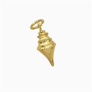 Copper Nautilus Shell Pendant Gold Plated, approx 6-12mm [FD19782]