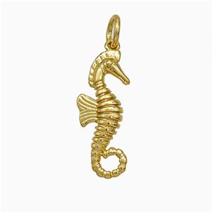Copper Seahorse Pendant Gold Plated, approx 7-18mm [FD19784]