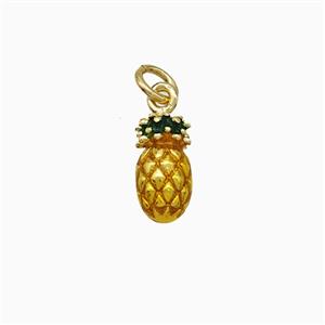 Copper Pineapple Pendant Painted Gold Plated, approx 5.5-11mm [FD19812]