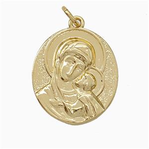 Copper Mother Pendant Love Baby Gold Plated, approx 16-18mm [FD19872]