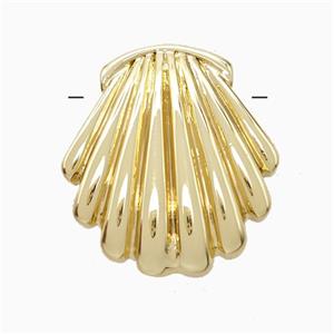 Copper Scallop Shell Pendant Gold Plated, approx 17-18mm [FD20401]