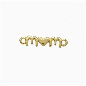 Copper Mom Connector Heart Gold Plated, approx 4-13mm [FD20471]