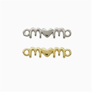Copper Mom Connector Heart Mix, approx 4-13mm [FD20472]
