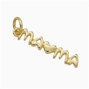 Copper Mama Pendant Heart Gold Plated, approx 4-20mm [FD20474]
