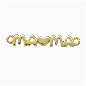 Copper Mama Connector Heart Gold Plated, approx 4-20mm [FD20477]