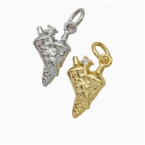 Ice Cream Cone Charms Copper Pendant Hammered Mixed, approx 8-12mm [FD20490]