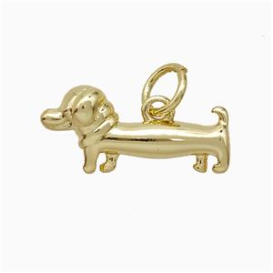 Copper Dog Pendant Gold Plated, approx 8-17mm [FD20494]