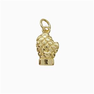 Copper Glove Pendant Gold Plated, approx 8-11mm [FD20501]