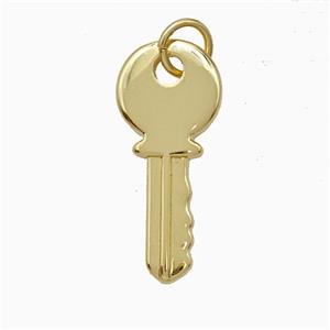 Copper Key Pendant Gold Plated, approx 9-20mm [FD20515]
