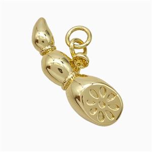 Copper Lotusroot Pendant Gold Plated, approx 8-24mm [FD20561]
