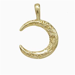 Copper Moom Pendant Gold Plated, approx 20-28mm [FD20563]