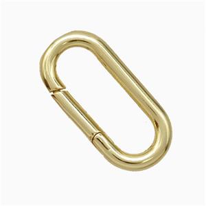 Copper Carabiner Clasp Gold Plated, approx 10-20mm [FD20646]