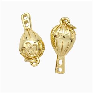 Ballon Charms Copper Pendant Gold Plated, approx 8-16mm [FD20792]