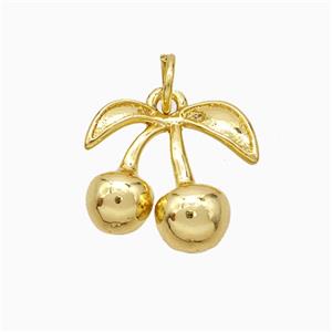 Copper Cherry Pendant 18K Gold Plated, approx 13-14mm [FD20962]