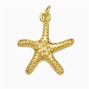 Copper Starfish Pendant 18K Gold Plated, approx 20mm [FD20963]