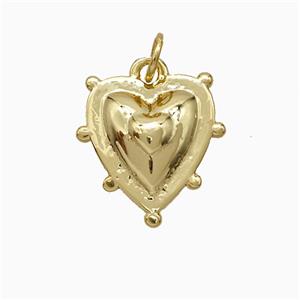 Copper Heart Pendant Gold Plated, approx 15-16mm [FD20970]
