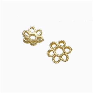 Copper Beadcap Gold Plated, approx 6mm [FD21016]
