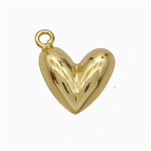 Copper Heart Pendant Gold Plated, approx 13-15mm [FD21042]