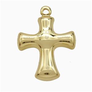 Copper Cross Pendant Gold Plated, approx 20-23mm [FD21043]