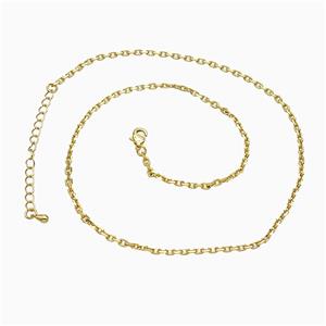 Copper Necklace Chain Gold Plated, approx 2.5mm, 40-45cm length [FD21087]