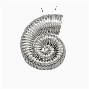 Spiral Shell Charms Copper Pendant Platinum Plated, approx 21-27mm [FD21091]