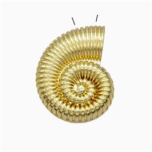 Spiral Shell Charms Copper Pendant Gold Plated, approx 21-27mm [FD21092]