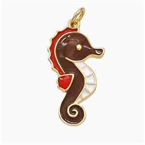 Copper Starfish Pendant Multicolor Enamel Gold Plated, approx 13-22mm [FD21325]