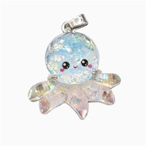 Acrylic Jellyfish Pendant, approx 23mm [FD21424]