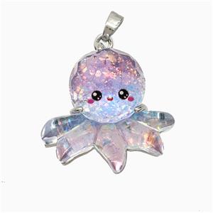 Acrylic Jellyfish Pendant, approx 23mm [FD21425]
