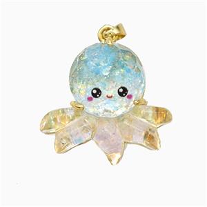 Acrylic Jellyfish Pendant, approx 23mm [FD21426]