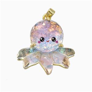 Acrylic Jellyfish Pendant, approx 23mm [FD21427]