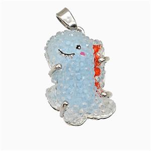 Acrylic Chameleon Pendant, approx 13-18mm [FD21428]