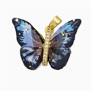 Acrylic Butterfly Pendant Copper Gold Plated, approx 17-23mm [FD21450]