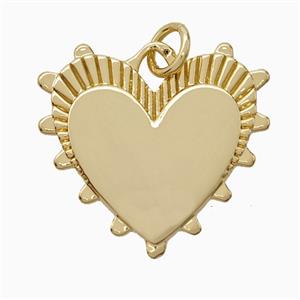 Copper Heart Pendant Gold Plated, approx 25mm [FD21485]