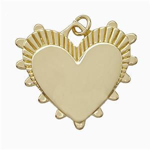 Copper Heart Pendant Gold Plated, approx 35mm [FD21486]