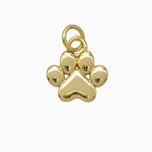Paws Charms Copper Pendant Gold Plated, approx 11-13.5mm [FD21499]