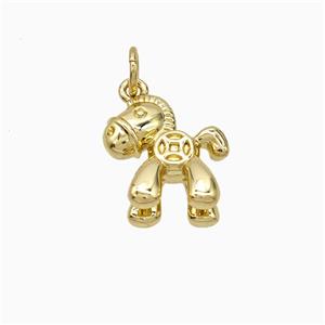 Copper Trojan Horse Pendant Gold Plated, approx 12-13mm [FD21580]