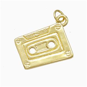 Copper Cassette Pendant Gold Plated, approx 13-18.5mm [FD21603]