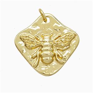 Copper Honeybee Pendnat Gold Plated, approx 21mm [FD21606]