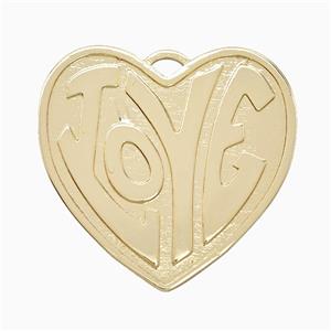 Copper LOVE Pendant Heart Gold Plated, approx 40mm [FD21609]