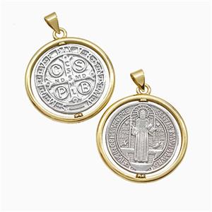 Jesus Charms Copper Pendant CSPB Gold Platinum Plated, approx 25mm [FD21615]