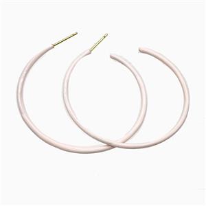 Copper Stud Earrings Lacquered Gold Plated, approx 50mm dia [FD21629]