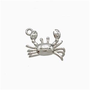 Copper Crab Pendant Platinum Plated, approx 12-14mm [FD21965]