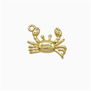 Copper Crab Pendant Gold Plated, approx 12-14mm [FD21966]